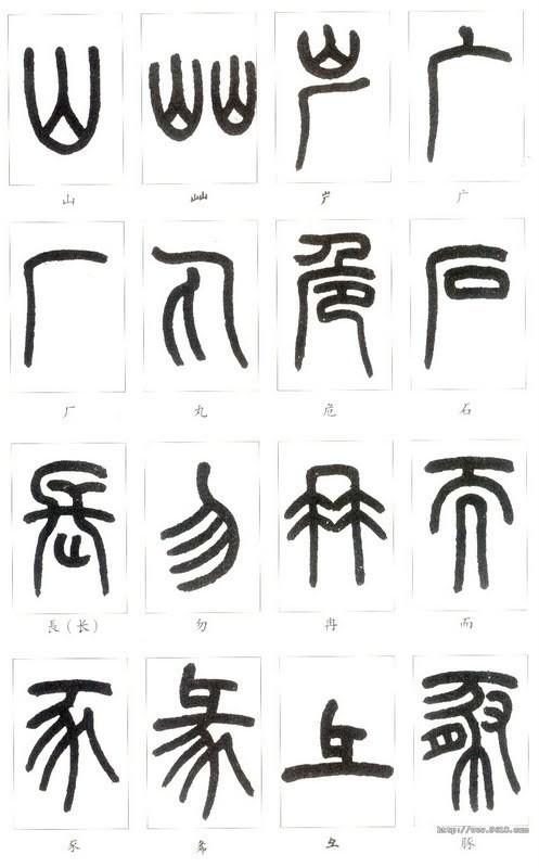 篆体字对照表（学认篆体字附篆真对照图）(27)