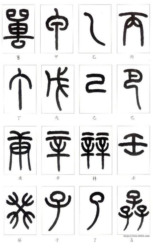 篆体字对照表（学认篆体字附篆真对照图）(38)