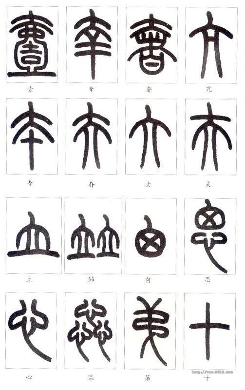 篆体字对照表（学认篆体字附篆真对照图）(30)