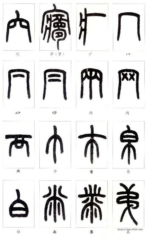篆体字对照表（学认篆体字附篆真对照图）(22)