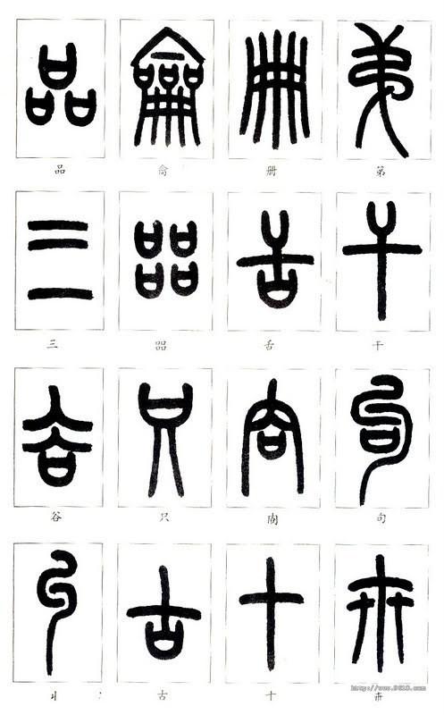 篆体字对照表（学认篆体字附篆真对照图）(9)