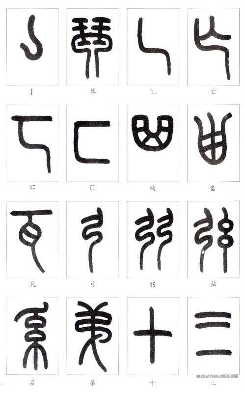 篆体字对照表（学认篆体字附篆真对照图）(34)