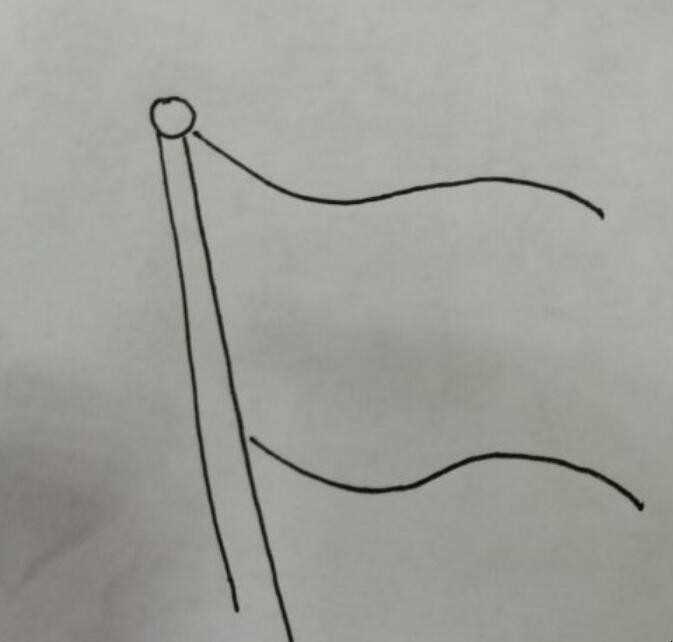 简单的党旗怎么画
