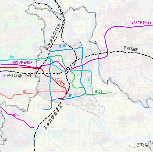 地铁平谷线详细规划图（平谷线2025年建成通车）(2)
