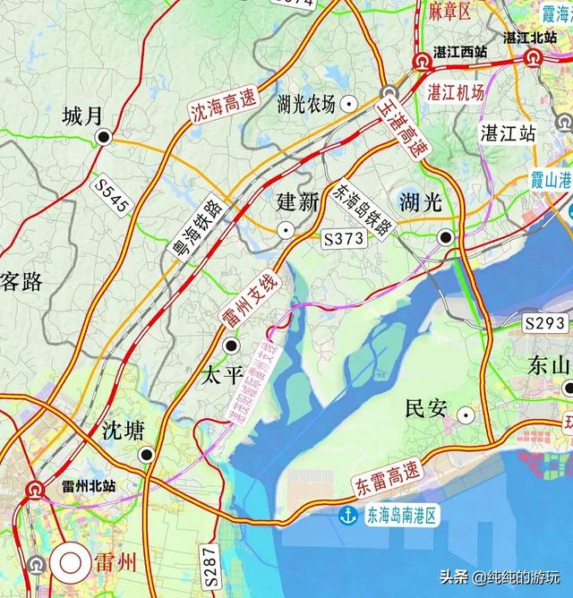 阳西广湛铁路最新消息（广东省规划中湛茂阳城际铁路雷州支线的线路走向）(3)