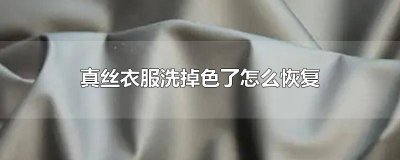 ​真丝衣服洗掉色了怎么恢复颜色呢 真丝衣服洗掉色了怎么恢复颜色视频