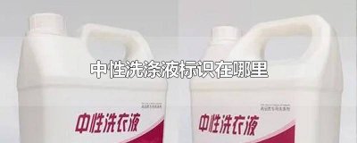 ​中性洗涤液标识在哪里 中性洗涤液标识在哪里查