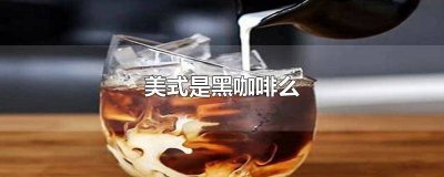 ​美式是黑咖啡么英文怎么说 美式是黑咖啡么英文翻译
