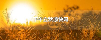 ​立秋天气会凉快点吗 立秋就能凉快了吗
