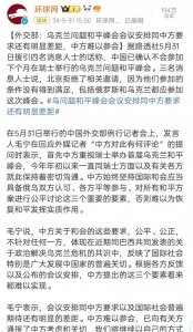 ​胡锡进：只有乌克兰一方唱戏，这算什么“和平峰会”？