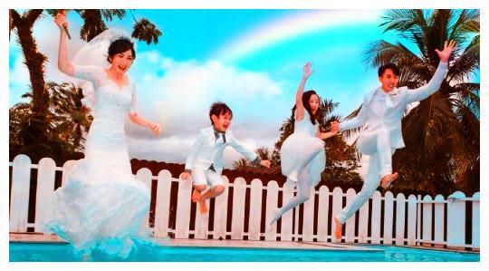 吴尊夫妻婚纱照出炉，俊男美女的组合，果然养眼