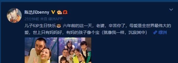 陈浩民为儿子庆生，三个女儿颜值有差距