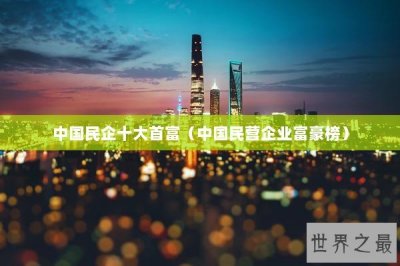 ​中国民企十大首富（中国民营企业富豪榜）