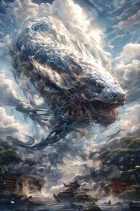 ​山海经.北冥鲲：北方深海的神秘巨鱼鲲与化身鹏鸟的传说