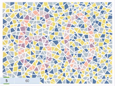 ​5张色觉测试图，能够全部识别才不是色弱