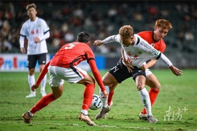 ​客场2比1击败香港队，广东队第26次夺得省港杯