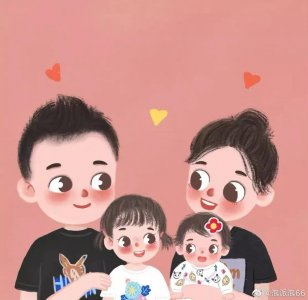 ​头像来啦｜亲子头像之一家四口