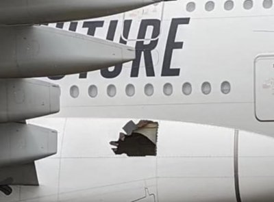 ​阿联酋客机起飞后出现巨响 飞行14小时落地后发现机身有大破洞