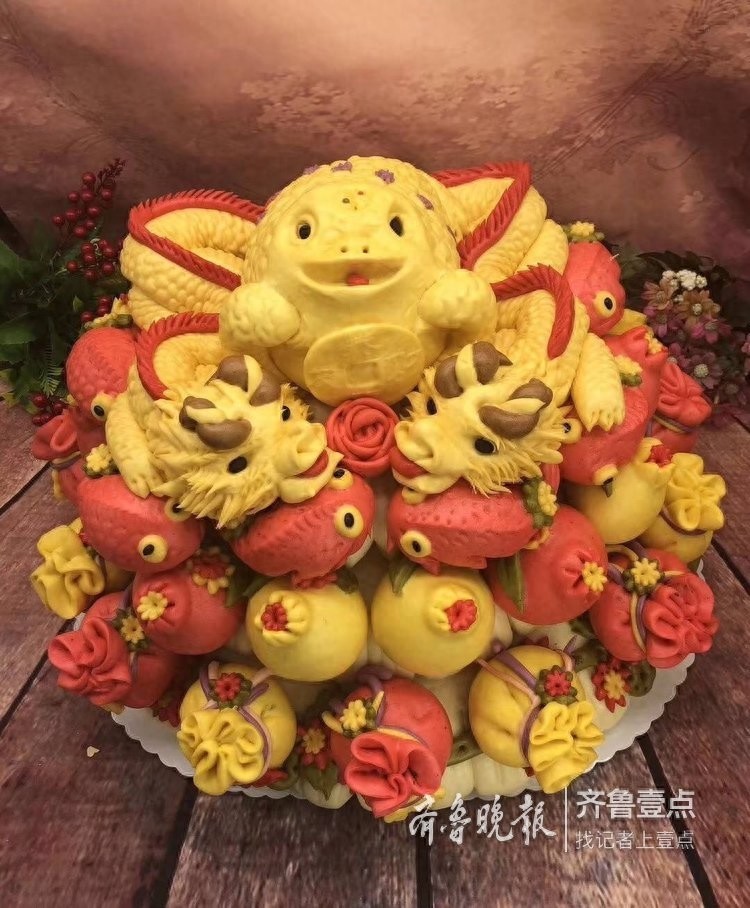 堪比艺术品的胶东大饽饽，真的不忍下口