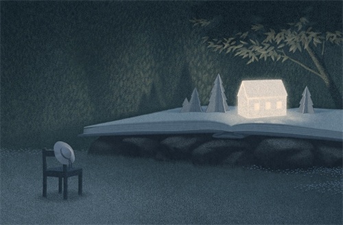 韩国插画师Jungho Lee，温柔而忧郁的蓝色情调