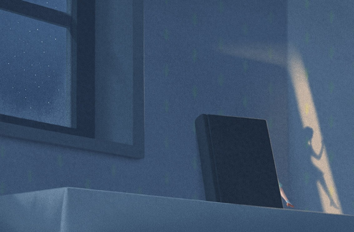 韩国插画师Jungho Lee，温柔而忧郁的蓝色情调